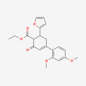Ethyl 4-(2,4-dimethoxyphenyl)-6-(furan-2-yl)-2-oxocyclohex-3-ene-1-carboxylate