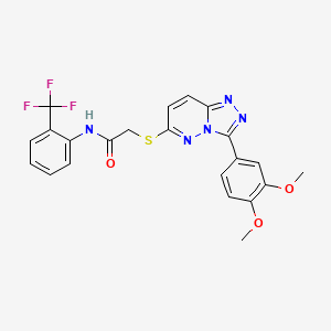 2-((3-(3,4-dimethoxyphenyl)-[1,2,4]triazolo[4,3-b]pyridazin-6-yl)thio)-N-(2-(trifluoromethyl)phenyl)acetamide