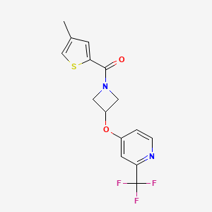 (4-Methylthiophen-2-yl)-[3-[2-(trifluoromethyl)pyridin-4-yl]oxyazetidin-1-yl]methanone