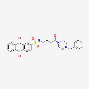 N-(4-(4-benzylpiperazin-1-yl)-4-oxobutyl)-N-methyl-9,10-dioxo-9,10-dihydroanthracene-2-sulfonamide