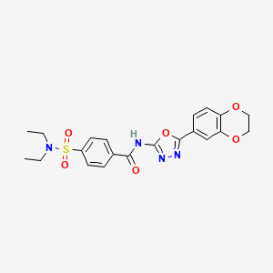 4-(diethylsulfamoyl)-N-[5-(2,3-dihydro-1,4-benzodioxin-6-yl)-1,3,4-oxadiazol-2-yl]benzamide