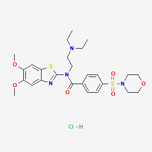 N-(2-(diethylamino)ethyl)-N-(5,6-dimethoxybenzo[d]thiazol-2-yl)-4-(morpholinosulfonyl)benzamide hydrochloride