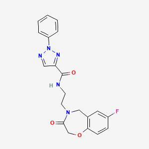 N-(2-(7-fluoro-3-oxo-2,3-dihydrobenzo[f][1,4]oxazepin-4(5H)-yl)ethyl)-2-phenyl-2H-1,2,3-triazole-4-carboxamide