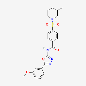 N-(5-(3-methoxyphenyl)-1,3,4-oxadiazol-2-yl)-4-((3-methylpiperidin-1-yl)sulfonyl)benzamide