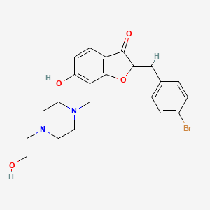 (Z)-2-(4-bromobenzylidene)-6-hydroxy-7-((4-(2-hydroxyethyl)piperazin-1-yl)methyl)benzofuran-3(2H)-one