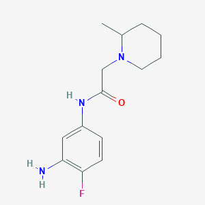 molecular formula C14H20FN3O B2604654 N-(3-amino-4-fluorophenyl)-2-(2-methylpiperidin-1-yl)acetamide CAS No. 937619-57-3