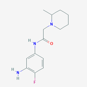N-(3-amino-4-fluorophenyl)-2-(2-methylpiperidin-1-yl)acetamide
