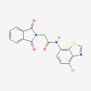 molecular formula C17H10ClN3O3S B2604666 N-(4-chloro-1,3-benzothiazol-7-yl)-2-(1,3-dioxo-2,3-dihydro-1H-isoindol-2-yl)acetamide CAS No. 946268-22-0