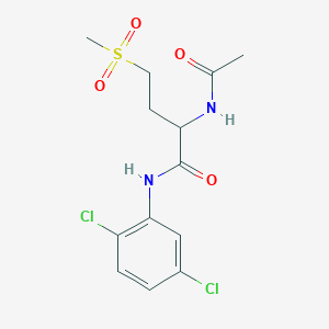 molecular formula C13H16Cl2N2O4S B2604670 N-(2,5-dichlorophenyl)-2-acetamido-4-methanesulfonylbutanamide CAS No. 1009410-64-3