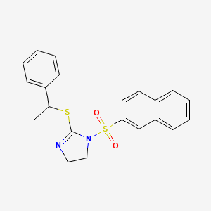1-Naphthalen-2-ylsulfonyl-2-(1-phenylethylsulfanyl)-4,5-dihydroimidazole