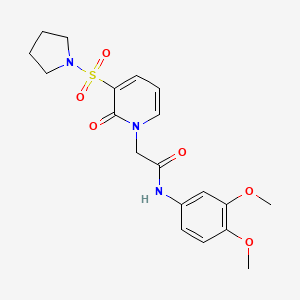 N-(3,4-dimethoxyphenyl)-2-(2-oxo-3-(pyrrolidin-1-ylsulfonyl)pyridin-1(2H)-yl)acetamide