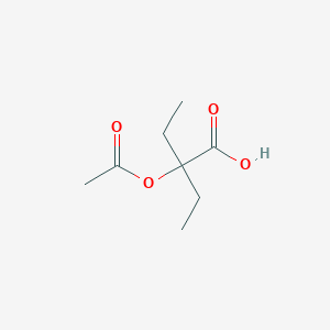 molecular formula C8H14O4 B2604677 2-Acetyloxy-2-ethylbutanoic acid CAS No. 90113-80-7