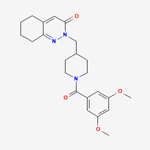 2-[[1-(3,5-Dimethoxybenzoyl)piperidin-4-yl]methyl]-5,6,7,8-tetrahydrocinnolin-3-one