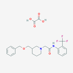 2-(3-((benzyloxy)methyl)piperidin-1-yl)-N-(2-(trifluoromethyl)phenyl)acetamide oxalate