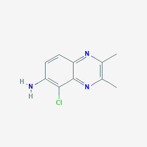 molecular formula C10H10ClN3 B2604693 5-Chloro-2,3-dimethylquinoxalin-6-amine CAS No. 2230803-94-6