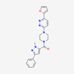 (4-(6-(furan-2-yl)pyridazin-3-yl)piperazin-1-yl)(1-methyl-3-phenyl-1H-pyrazol-5-yl)methanone