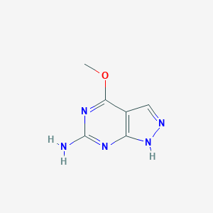 molecular formula C6H7N5O B026047 4-甲氧基-1H-吡唑并[3,4-d]嘧啶-6-胺 CAS No. 100644-67-5