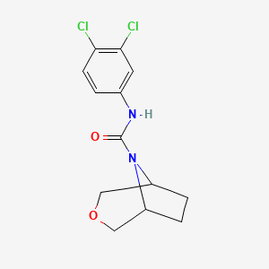molecular formula C13H14Cl2N2O2 B2604702 N-(3,4-Dichlorophenyl)-3-oxa-8-azabicyclo[3.2.1]octane-8-carboxamide CAS No. 1421471-77-3
