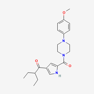 2-ethyl-1-(5-{[4-(4-methoxyphenyl)piperazino]carbonyl}-1H-pyrrol-3-yl)-1-butanone