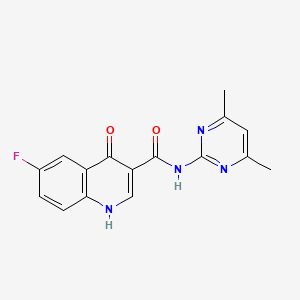 molecular formula C16H13FN4O2 B2604732 N-(4,6-dimethylpyrimidin-2-yl)-6-fluoro-4-hydroxyquinoline-3-carboxamide CAS No. 951982-25-5