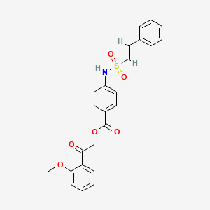 molecular formula C24H21NO6S B2604735 [2-(2-methoxyphenyl)-2-oxoethyl] 4-[[(E)-2-phenylethenyl]sulfonylamino]benzoate CAS No. 1090874-32-0