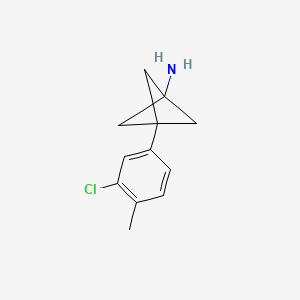 molecular formula C12H14ClN B2604755 3-(3-Chloro-4-methylphenyl)bicyclo[1.1.1]pentan-1-amine CAS No. 2287334-63-6
