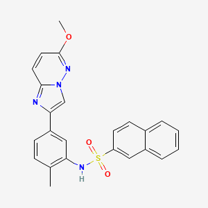 molecular formula C24H20N4O3S B2604756 N-(5-(6-methoxyimidazo[1,2-b]pyridazin-2-yl)-2-methylphenyl)naphthalene-2-sulfonamide CAS No. 946382-34-9