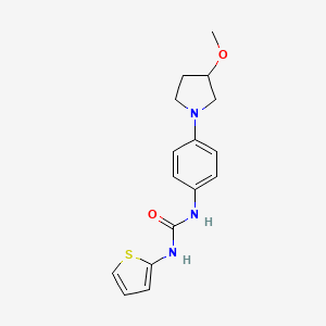 molecular formula C16H19N3O2S B2604757 1-(4-(3-Methoxypyrrolidin-1-yl)phenyl)-3-(thiophen-2-yl)urea CAS No. 1797700-26-5