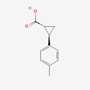 molecular formula C11H12O2 B2604758 (1R,2R)-2-p-Tolyl-cyclopropanecarboxylic acid CAS No. 16633-44-6