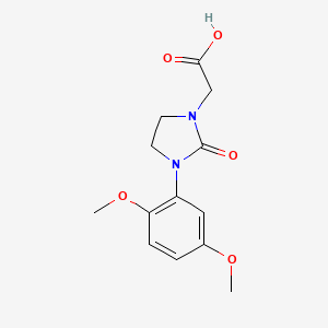 molecular formula C13H16N2O5 B2604761 2-(3-(2,5-Dimethoxyphenyl)-2-oxoimidazolidin-1-yl)acetic acid CAS No. 1788589-69-4
