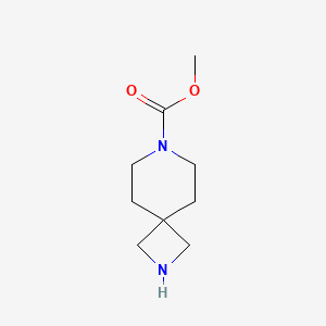 molecular formula C9H16N2O2 B2604764 甲基-2,7-二氮杂螺[3.5]壬烷-7-甲酸酯 CAS No. 1628898-46-3