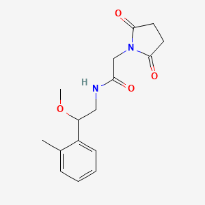 molecular formula C16H20N2O4 B2604769 2-(2,5-dioxopyrrolidin-1-yl)-N-(2-methoxy-2-(o-tolyl)ethyl)acetamide CAS No. 1797877-57-6