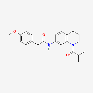 molecular formula C22H26N2O3 B2604776 N-(1-isobutyryl-1,2,3,4-tetrahydroquinolin-7-yl)-2-(4-methoxyphenyl)acetamide CAS No. 946218-92-4