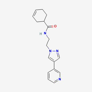 molecular formula C17H20N4O B2604792 N-{2-[4-(pyridin-3-yl)-1H-pyrazol-1-yl]ethyl}cyclohex-3-ene-1-carboxamide CAS No. 2097899-33-5