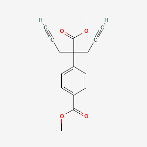 molecular formula C17H16O4 B2604831 Methyl 4-(4-(methoxycarbonyl)hepta-1,6-diyn-4-yl)benzoate CAS No. 1026380-17-5