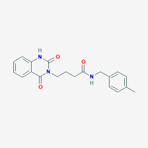 molecular formula C20H21N3O3 B2604841 4-(2,4-dioxo-1,2,3,4-tetrahydroquinazolin-3-yl)-N-[(4-methylphenyl)methyl]butanamide CAS No. 896373-28-7