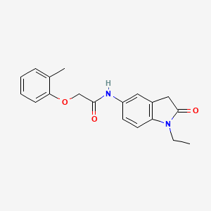 molecular formula C19H20N2O3 B2604887 N-(1-ethyl-2-oxo-2,3-dihydro-1H-indol-5-yl)-2-(2-methylphenoxy)acetamide CAS No. 921837-61-8