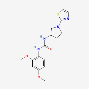 molecular formula C16H20N4O3S B2604960 1-(2,4-dimethoxyphenyl)-3-[1-(1,3-thiazol-2-yl)pyrrolidin-3-yl]urea CAS No. 1798485-13-8