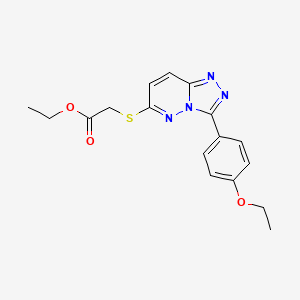 molecular formula C17H18N4O3S B2604994 Ethyl 2-((3-(4-ethoxyphenyl)-[1,2,4]triazolo[4,3-b]pyridazin-6-yl)thio)acetate CAS No. 852437-07-1