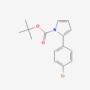 molecular formula C15H16BrNO2 B2604996 tert-Butyl 2-(4-bromophenyl)-1H-pyrrole-1-carboxylate CAS No. 1607800-84-9