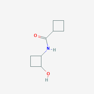 molecular formula C9H15NO2 B2604997 N-(2-hydroxycyclobutyl)cyclobutanecarboxamide CAS No. 2201774-37-8