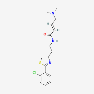 molecular formula C17H20ClN3OS B2605044 (E)-N-[2-[2-(2-Chlorophenyl)-1,3-thiazol-4-yl]ethyl]-4-(dimethylamino)but-2-enamide CAS No. 2411332-13-1
