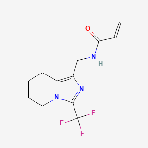 B2605051 N-[[3-(Trifluoromethyl)-5,6,7,8-tetrahydroimidazo[1,5-a]pyridin-1-yl]methyl]prop-2-enamide CAS No. 2361642-78-4