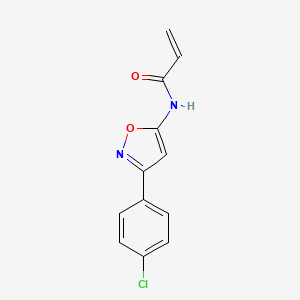 molecular formula C12H9ClN2O2 B2605108 N-[3-(4-chlorophenyl)-1,2-oxazol-5-yl]prop-2-enamide CAS No. 1998702-63-8