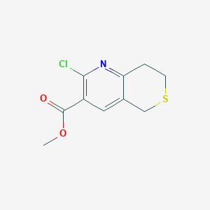 molecular formula C10H10ClNO2S B2605134 Methyl 2-chloro-7,8-dihydro-5H-thiopyrano[4,3-b]pyridine-3-carboxylate CAS No. 2092662-62-7