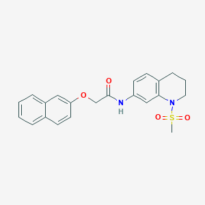 molecular formula C22H22N2O4S B2605141 N-(1-methanesulfonyl-1,2,3,4-tetrahydroquinolin-7-yl)-2-(naphthalen-2-yloxy)acetamide CAS No. 941945-03-5
