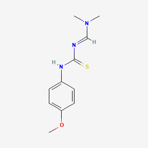 molecular formula C11H15N3OS B2605195 N-[(dimethylamino)methylene]-N'-(4-methoxyphenyl)thiourea CAS No. 86345-63-3
