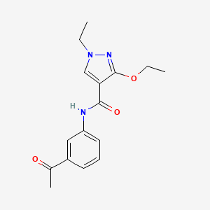 molecular formula C16H19N3O3 B2605199 N-(3-acetylphenyl)-3-ethoxy-1-ethyl-1H-pyrazole-4-carboxamide CAS No. 1014028-77-3