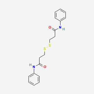 molecular formula C18H20N2O2S2 B2605238 N-phenyl-3-{[2-(phenylcarbamoyl)ethyl]disulfanyl}propanamide CAS No. 1047-89-8
