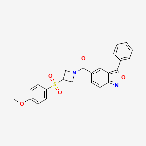 B2605254 (3-((4-Methoxyphenyl)sulfonyl)azetidin-1-yl)(3-phenylbenzo[c]isoxazol-5-yl)methanone CAS No. 1705974-79-3